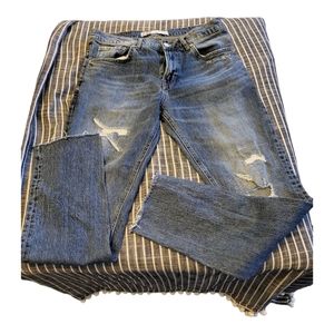 Zara straight leg distressed jeans size 31